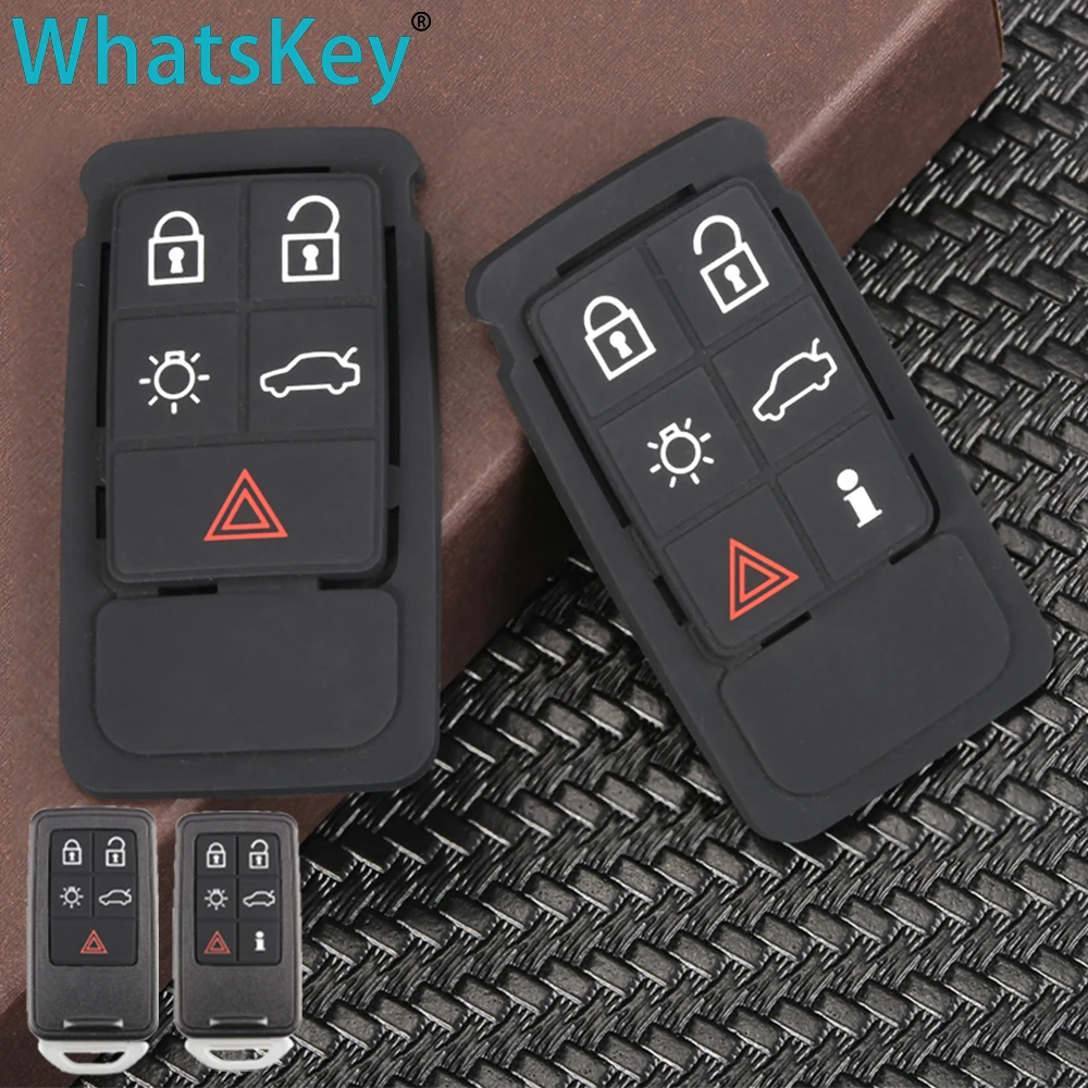 WhatsKey для Volvo V60 S60 S80 V70 XC60 XC70 5 6 кнопок автомобильный умный ключ силиконовая