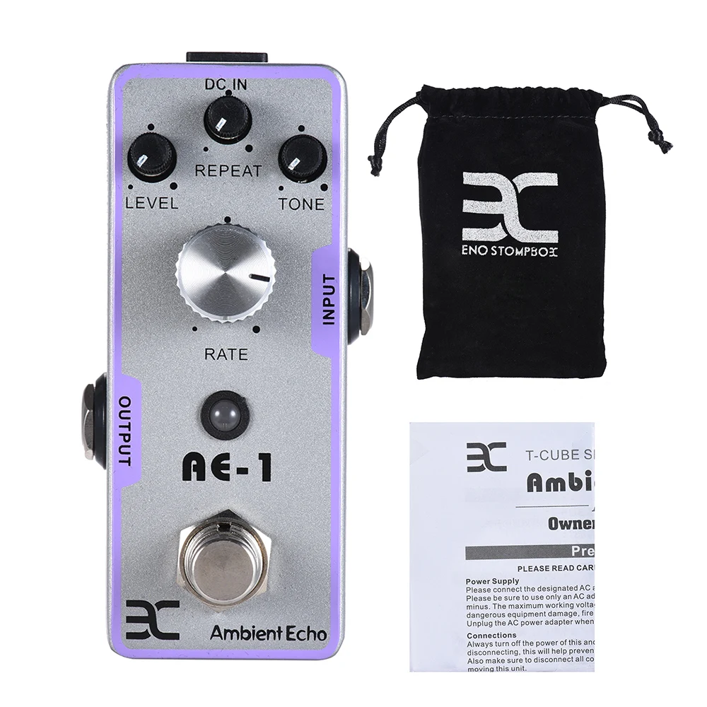 ENO EX AE-1 электрогитара Ambient Echo Effect Педаль полностью металлический корпус True Bypass