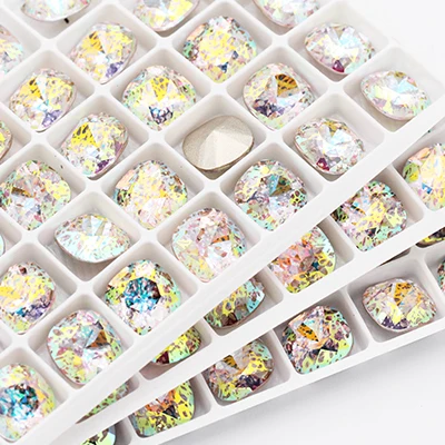 10 шт. Стразы патина Кристал острый задняя подушка камни PerfectStrass модные украшения для одежды стеклянные камни Искусство декорация 12x12mm - Цвет: Crystal WP