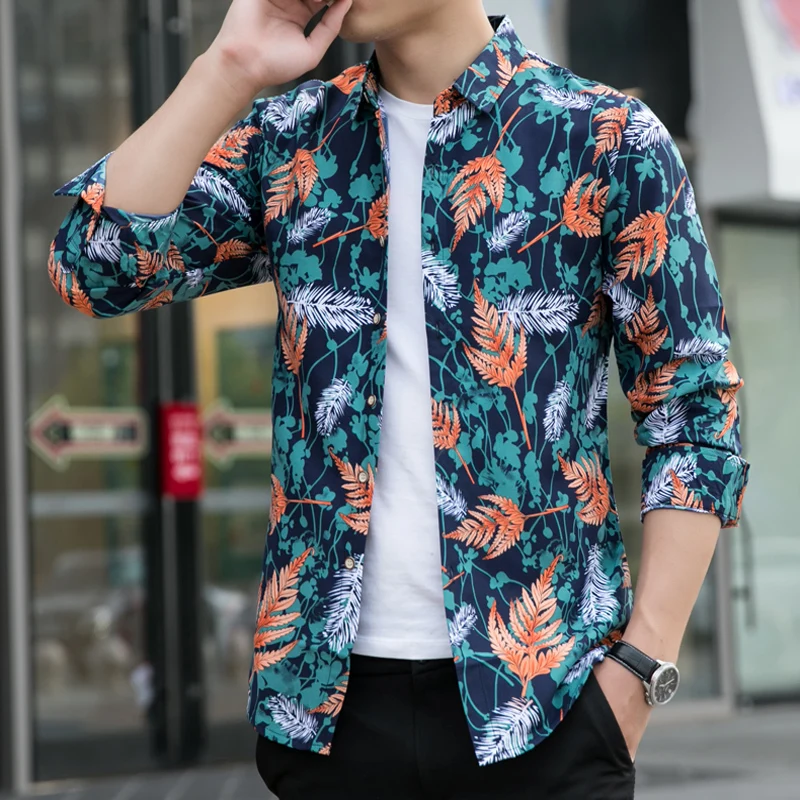 High quality men s new slim long sleeved shirt spring and autumn men s casual street 4