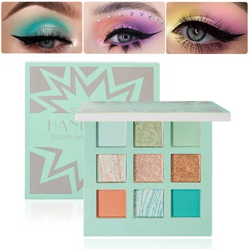 

Hot 9-color Shimmers Matte Eyeshadow Palette High Pigmented Easy to Blend Sweatproof Waterproof Long Lasting Eye Shadows