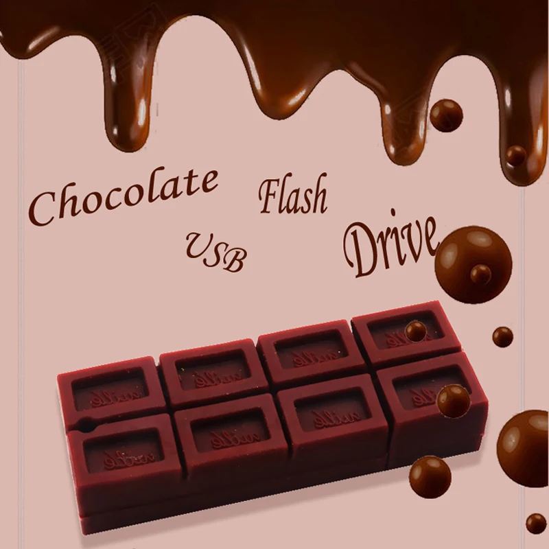 

Chocolate Pen Drive High Speed USB Flash Drive 128GB 64GB 32GB 16GB 8GB Portable Memory USB STICK Pendrive free shiping