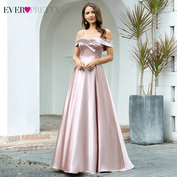 

Elegant Mauve Evening Dresses Ever Pretty A-Line Spaghetti Straps Ruched Off Shoulder Formal Satin Gowns Robe De Soiree 2020