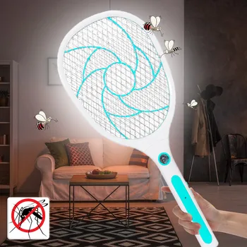 

New Type LED Rechargeable And Lighting USB Charging Fly Swatter Mosquito Swatter Anti-mosquito Shoot Fly Pest Control Fly