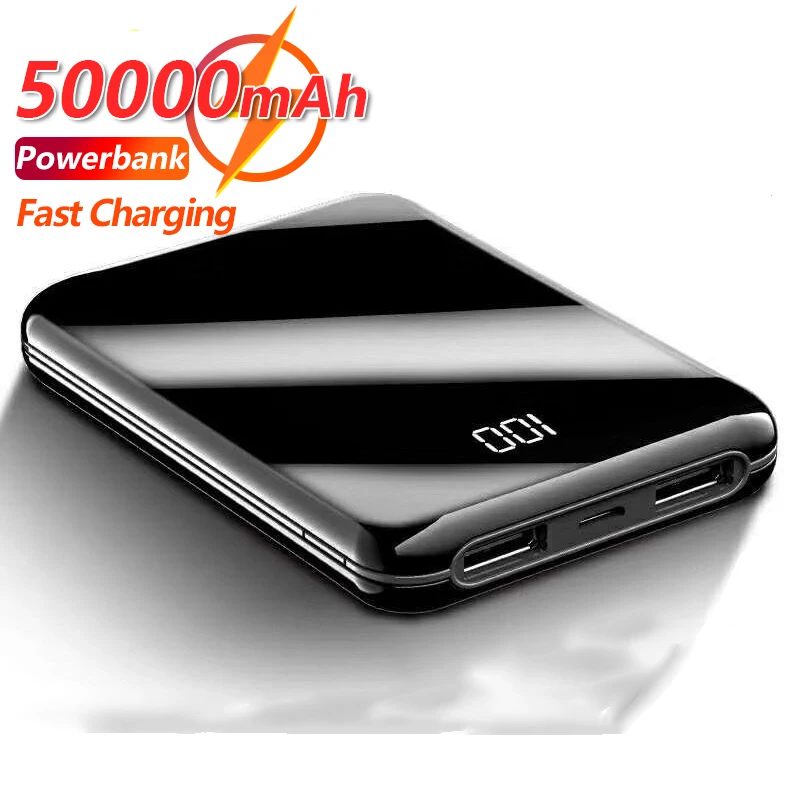 Внешний аккумулятор с цифровым дисплеем 50000 мАч 2 USB-порта | Мобильные телефоны и