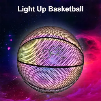 

Basketball Light Up Ball Battery-Free PU Glow In The Dark Basketball Fluorescent Bright After Sun Shine Weight Size 7 Light-up