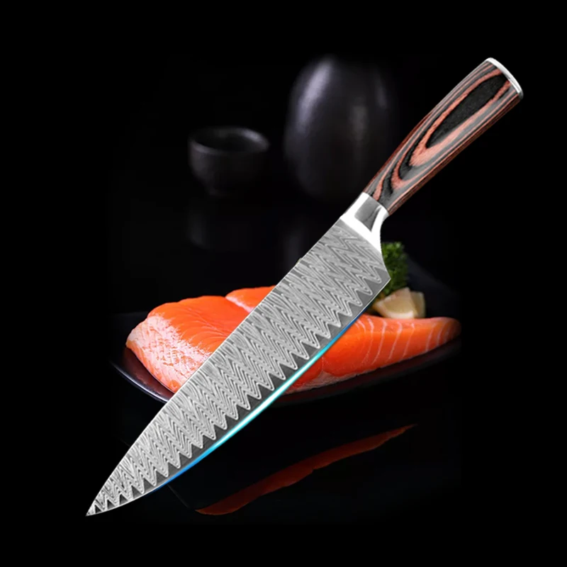 Ножи шеф повара кухонные 8 дюймов японские ножи для нарезки сашими из нержавеющей