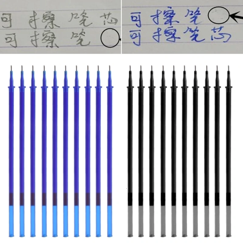 10Pcs-Set-0-5mm-Erasable-Gel-Ink-Pen-Refills-Magic-Writing-Study-Office-Supplies