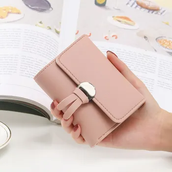 

2019 Women Purse Vintage Small Short Leather Wallet Luxury Brand Famous Mini Female Fashion Wallets And Purse Credit Card Holder