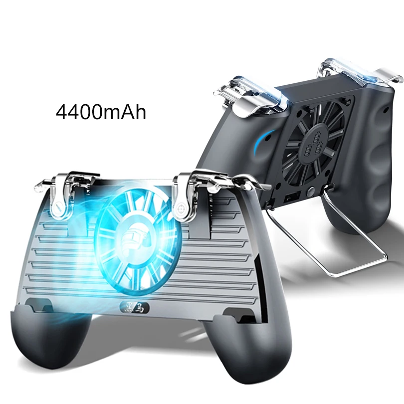 4400mAh Контроллер Pubg джойстик игровой геймпад кулер вентилятор бесплатно пожарный шутер игровой контроллер для Pubg мобильное зарядное устройство usb power Bank - Цвет: 4400mAh