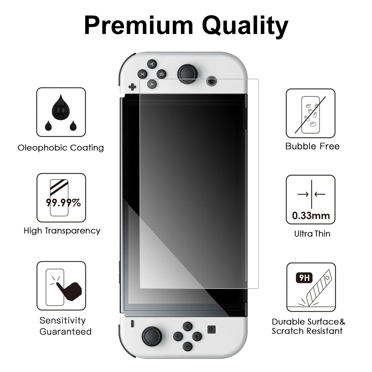  amFilm Tempered Glass Screen Protector Compatible with Nintendo Switch  OLED model 2021 (3-Pack) : Video Games