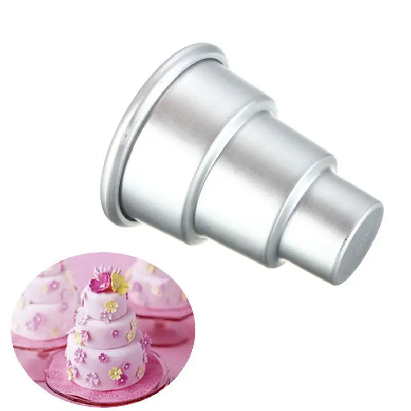 

DIY Mini 3-Tier Cupcake Pudding Chocolate Cake Mold Baking Pan Mould Party