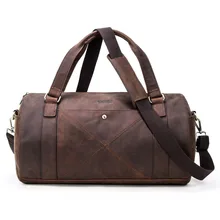 Большая мужская сумка на плечо из натуральной кожи, дорожная сумка через плечо на молнии, мужская дорожная сумка, большой чемодан, повседневный чемодан на выходные