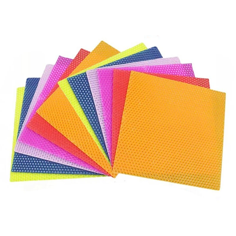 12PCs Beeswax Candle Making Kit, DIY Colorful Beeswax Honeycomb Sheets for  Hanukkah and Party Rolling Candle Molds Kits