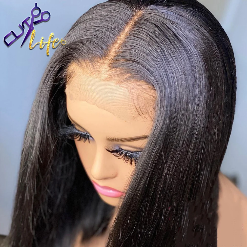 Highlight 13X4 Lace Front Wig Human Hair Short Brazilian Wig Straight Bob Pre Plucked Lace Closure Ombre For Black Women
