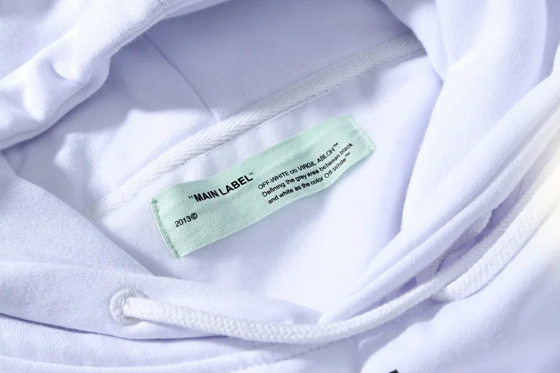 Европа и Америка off White Ow квалифицированный 03 с цифрами стрелы лозунг с капюшоном плюс бархат толстовка для мужчин и женщин знаменитости Sty