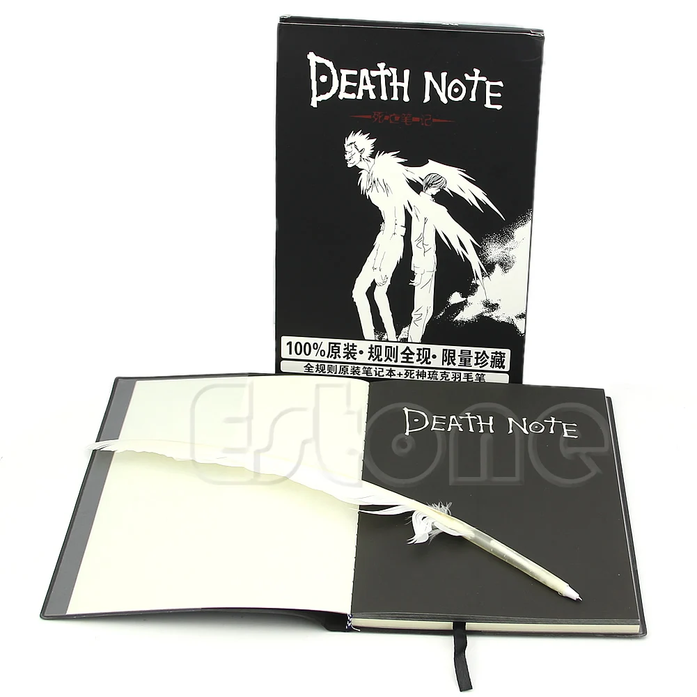 

New Death Note Cosplay Notebook & Feather Pen Book Animation Art Writing Journal
