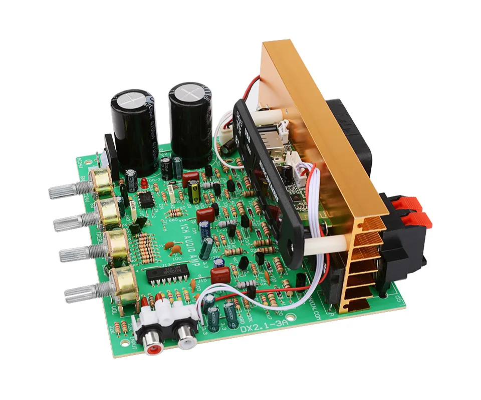 AIYIMA Bluetooth усилитель доска 80 Вт 2,1 канальный сабвуфер Amplificador аудио Плата с AUX FM TF U диск домашний кинотеатр Diy