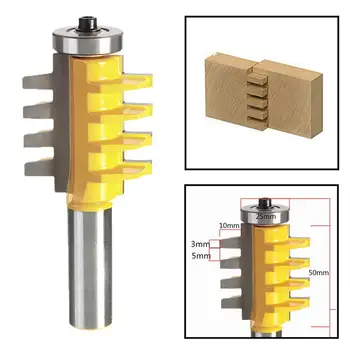 

For 5/16 x 1/2 Shank Rail Stile Glue Joint Router Bit Cone Tenon Woodwork Cutter Promotion