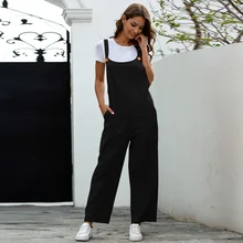 Aliexpress - 2021 High-waisted Strappy Pants Children Summer Loose Straight Straight Pants Retro Age Reduction Pocket Sling Jumper Slim