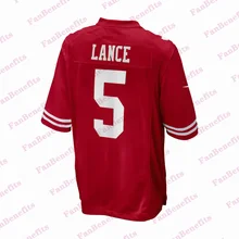 Custom Stitch 49ers Game Football Player Jersey Lance 5 Fans T-shirt