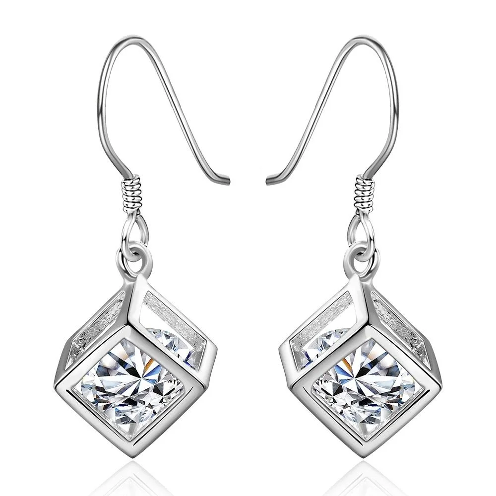 Fashion Jewelry Elegant Earring geometric modeling Rhinestone Ear Stud Earrings Valentine's Day Xmas gift tassel earrings | Украшения и