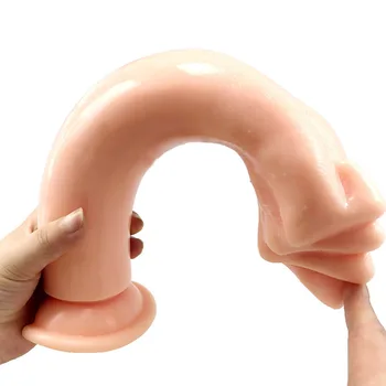 Super Huge Simulation Fist Dildo Hand Touch G-spot Anal Plug Vaginal Masturbation TPE Suction Cup Sex Toys for Unisex Couple Gay 2