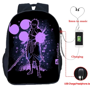 

Backpacks for Women 2020 Naruto USB Charge Backpack Girls Kakashi School Bag Student Boy Bookbag Teens USB Travel Rucksack