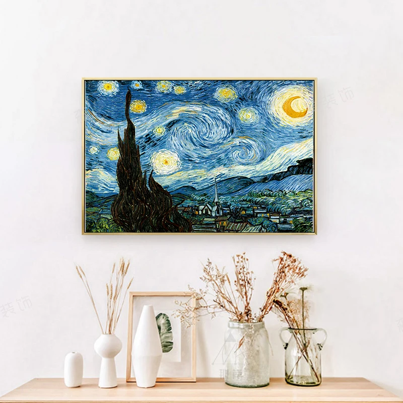 Ван Гог Картина маслом Звездная ночь Подсолнух абстрактный холст художественный Принт плакат картина украшение дома настенные фрески