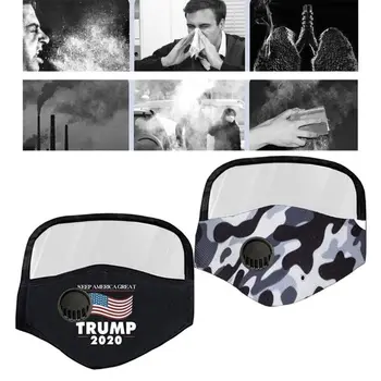 

Adult Digital Printed Mouth Mask with Eyes Shield Washable Face Protective Cover For Halloween Christmas