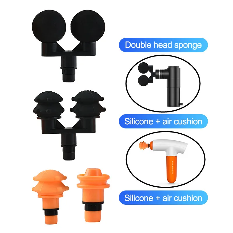 

Universal Fascia Gun Massage Head Massager Gun Replacement Head Silicone Massage Head Set Body Relaxation Massage Accessories