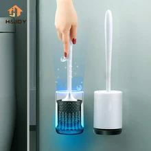 Creative TPR Toilet Brush Rubber Head Holder Cleaning Brush For Toilet Bathroom Accessories Wall Mounted Ceramic Toilet Brushes