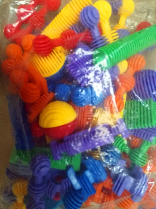 64 Piece in Bags Многофункциональная Бойцовая вставленная конструкция для детей раннего возраста, развивающие пластиковые строительные блоки с подсолнухом, детские игрушки - Цвет: 64 Piece in Bags