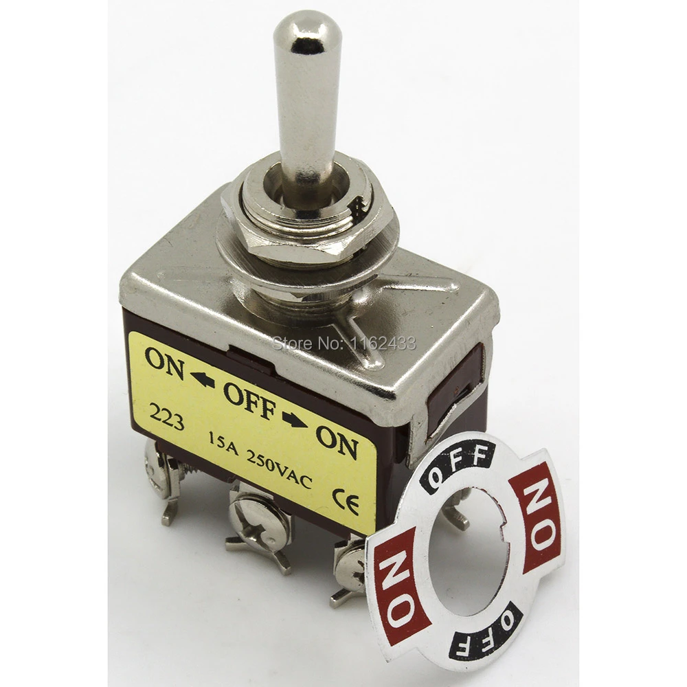 FGS12-223 perforate Diameter 12 mm 6 pin DPDT 3 Positions Reset Toggle Switch - Off - ON ON FGS12-223 perforate Diameter 12 mm 6 pin DPDT 3 Positions Reset Toggle Switch - Off - ON ON