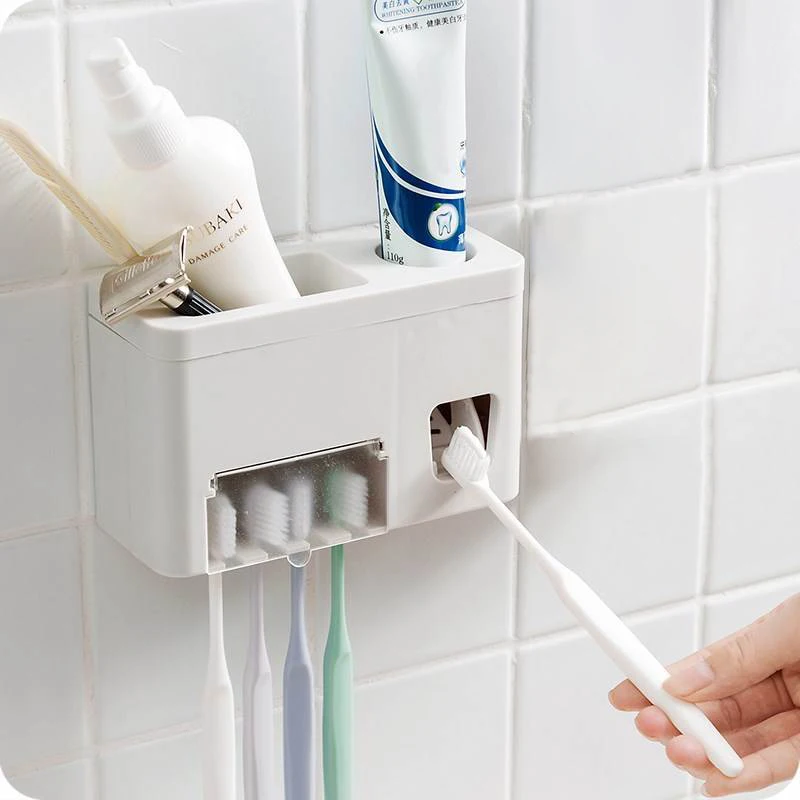 GUNOT УФ держатель для зубных щеток Антибактериальный стерилизатор держатель для зубной щетки автоматический соковыжималка для зубной пасты Домашний набор аксессуаров для ванной комнаты - Цвет: White