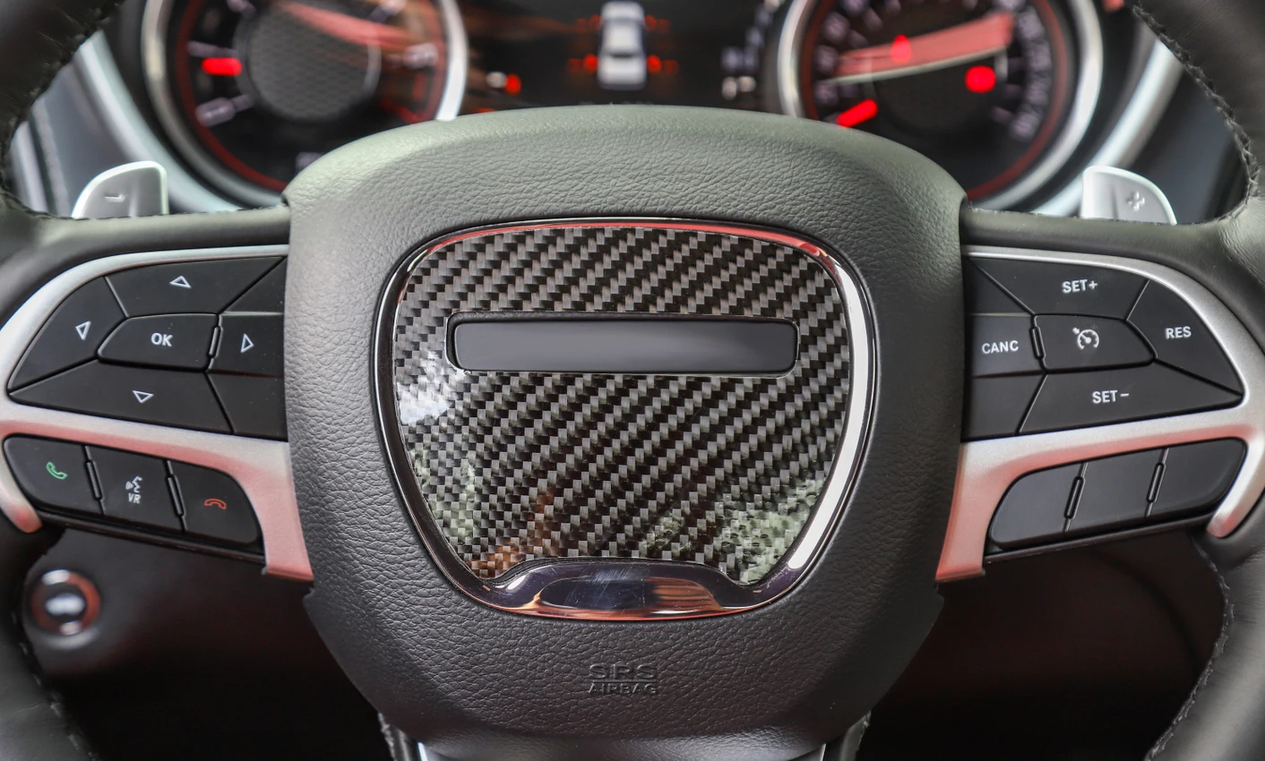 Для Dodge Challenger автомобильный внутренний комплект крышка рулевого колеса отделка наклейки аксессуары части руля украшения