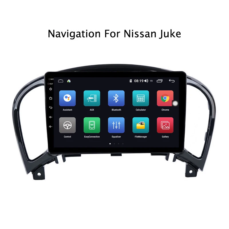 Best Ectwodvd 9inch Andriod 8.1 Car DVD GPS For Nissan Juke 2004-2016 4G RAM 64G ROM CarPlay DSP 4G LTE with WIFI 1