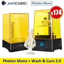 ANYCUBIC Photon моно 3d принтер с 6 ''2k Монохромный ЖК 8x анти-aliasing объем сборки 130x80x165 мм высокоскоростной полимерный 3d принтер ANYCUBIC Photon моно 3d принтер с 6 ''2k Монохромный ЖК 8x анти-aliasing объем сборки 130x80x165 мм высокоскоростной полимерный 3d принтер