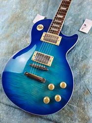 Guitare électrique à corps en acajou, manche en bois de rose, bleu mer, en stock, livraison rapide et gratuite 