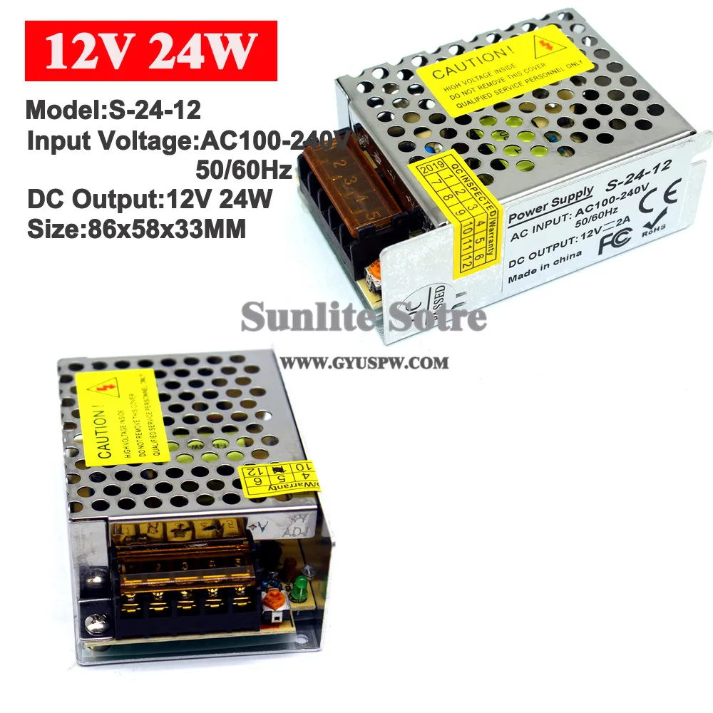 DC5V 15 Вт 25 Вт выключатель питания DC12V DC24V 24 Вт 25 в 36 Вт Трансформаторы освещения 100-240 В AC в DC 5 в 12 В 24 В SMPS для CCTV USB