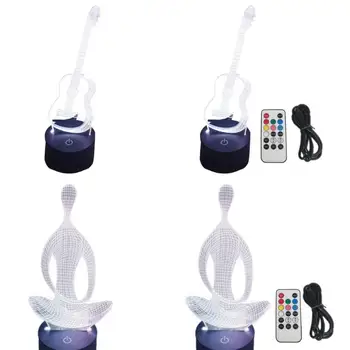 

LED Lava Lamp 3D Visual Illusion High Permeability High Efficiency Light Guide USB Power Transparent Touch Remote Night Light