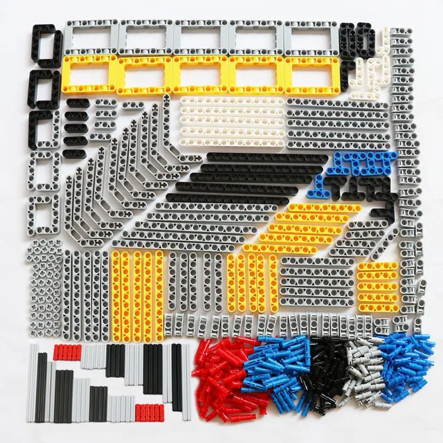 496 Piece Technical Building Blocks Set - Gears, Axles & Connectors For STEM Projects & Major Brand Compatibility