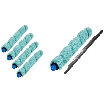 

4Pcs Floor Washing Robotic Cleaner Main Brush Replacement with Floor Washing Robotic Cleaner Main Brush & Scraper
