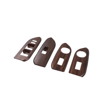 

for Toyota Prado FJ150 2014-2019 Wood Grain Car Window Lift Panel Switch Trim