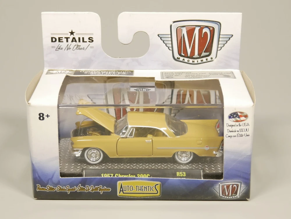 M2 1: 64 1957 Chryslet 300C игрушечный автомобиль игрушки для детей литая модель автомобиля подарок на день рождения
