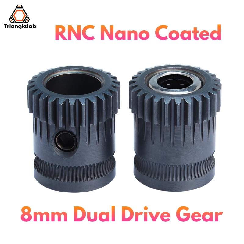 Trianglelab 1.75MM RNC Nano Coated ID 8mm Drivegear kit dual drive gear for Orbiter Extruder V1.5  Bowden Extruder Kit