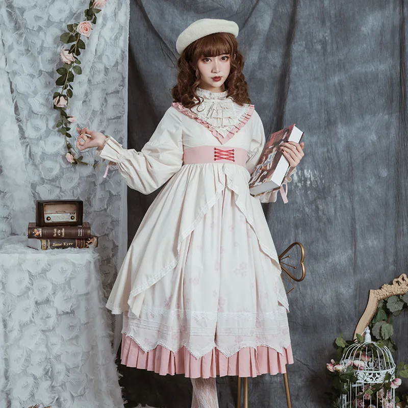 Only OP Dress Женское викторианское осенне-зимнее элегантное платье принцессы, винтажное Европейское Дворцовое платье лолиты с длинным рукавом, Великолепное вечернее платье - Цвет: Only OP Dress