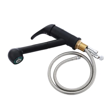 

Pull Out Bathroom Sink Water Washing Rust Resistant Practical Durable Home Spray Kitchen Faucet Single Handle Mixer Tap Copper