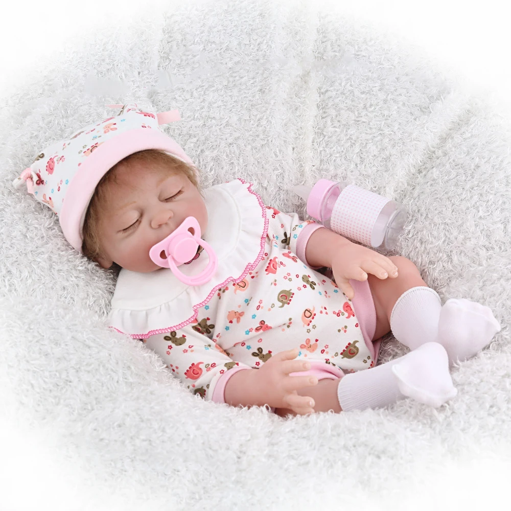 NPK Кукла Reborn Baby полностью виниловые игрушки 18 дюймов реалистичные Bebe дети поддельные младенческие развивающие ванны дети Playmate Babe Boneca