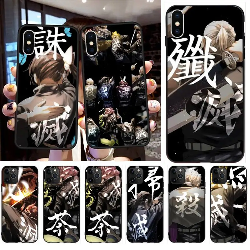 Чехол YJZFDYRM Kimetsu No Yaiba чехол для телефона iPhone 11 pro XS MAX 8 7 6 6S Plus X 5S SE 2020 XR | Мобильные